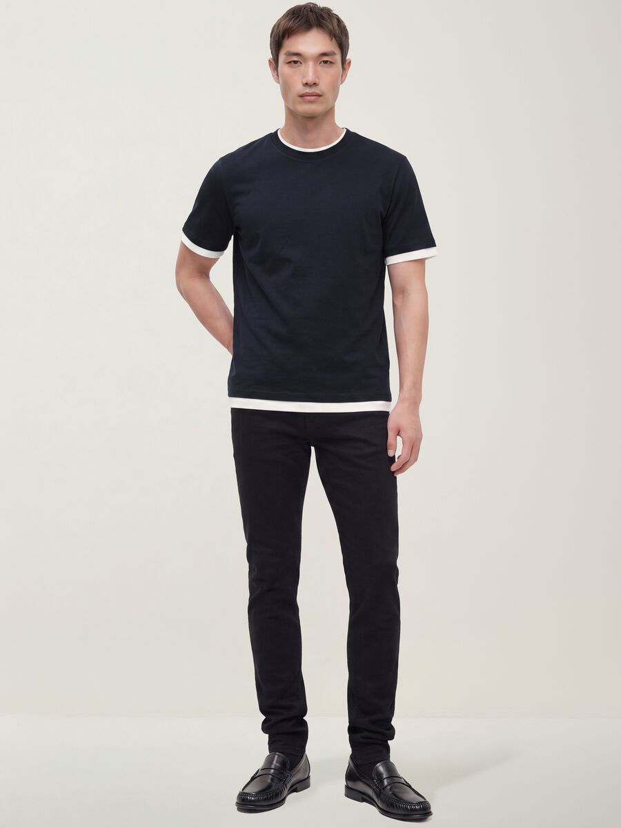 Schwarze Skinny-Fit-Jeans aus Stretch-Baumwolle_0