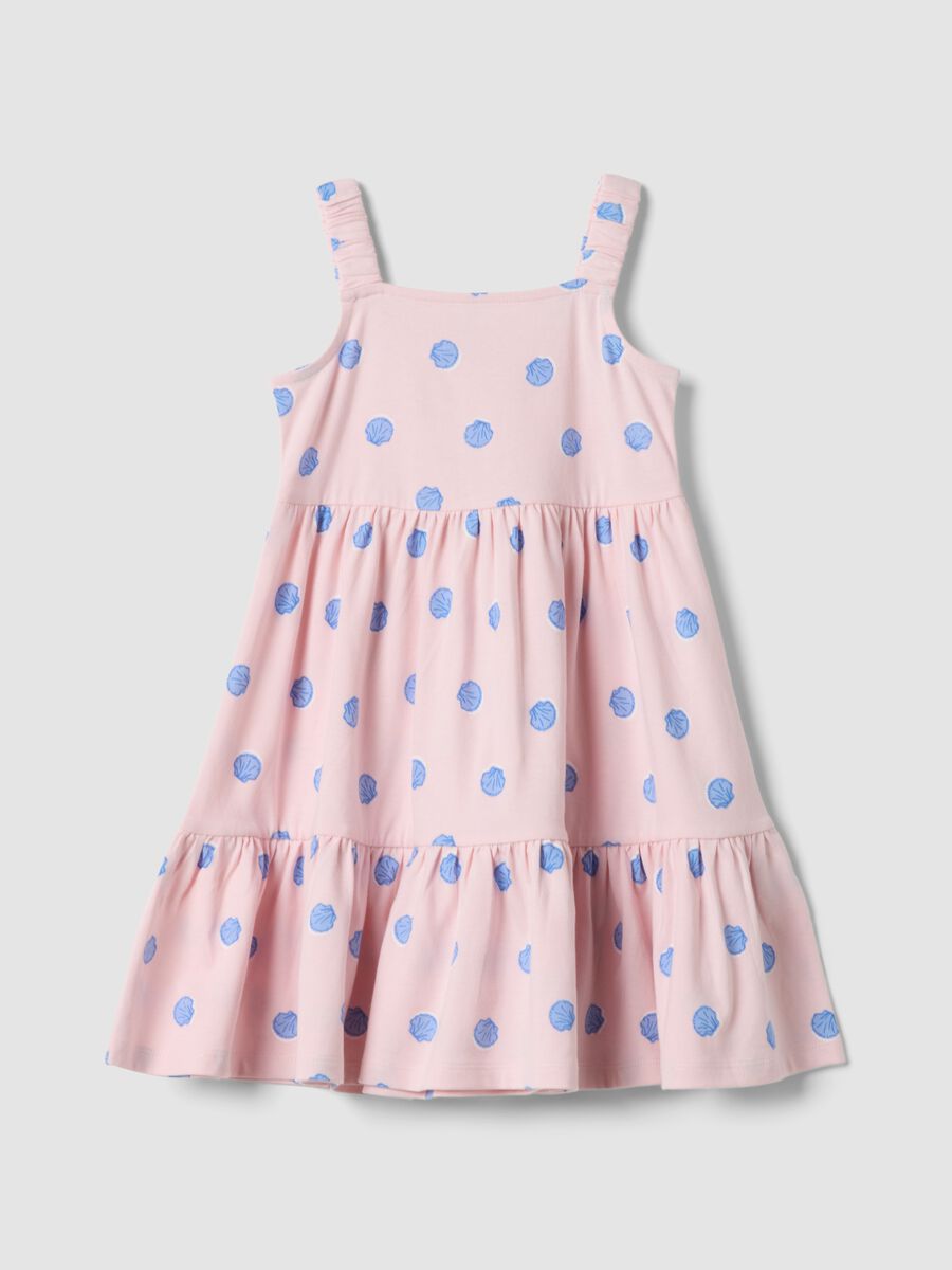 Girls&rsquo; pink pure cotton polka-dot dress, regular fit_0