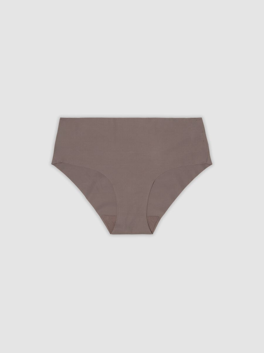 Grey hipster briefs in stretch microfibre with regular waist_4
