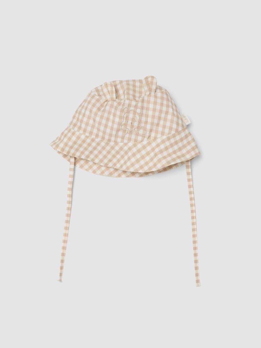 Beige organic cotton bucket hat_0