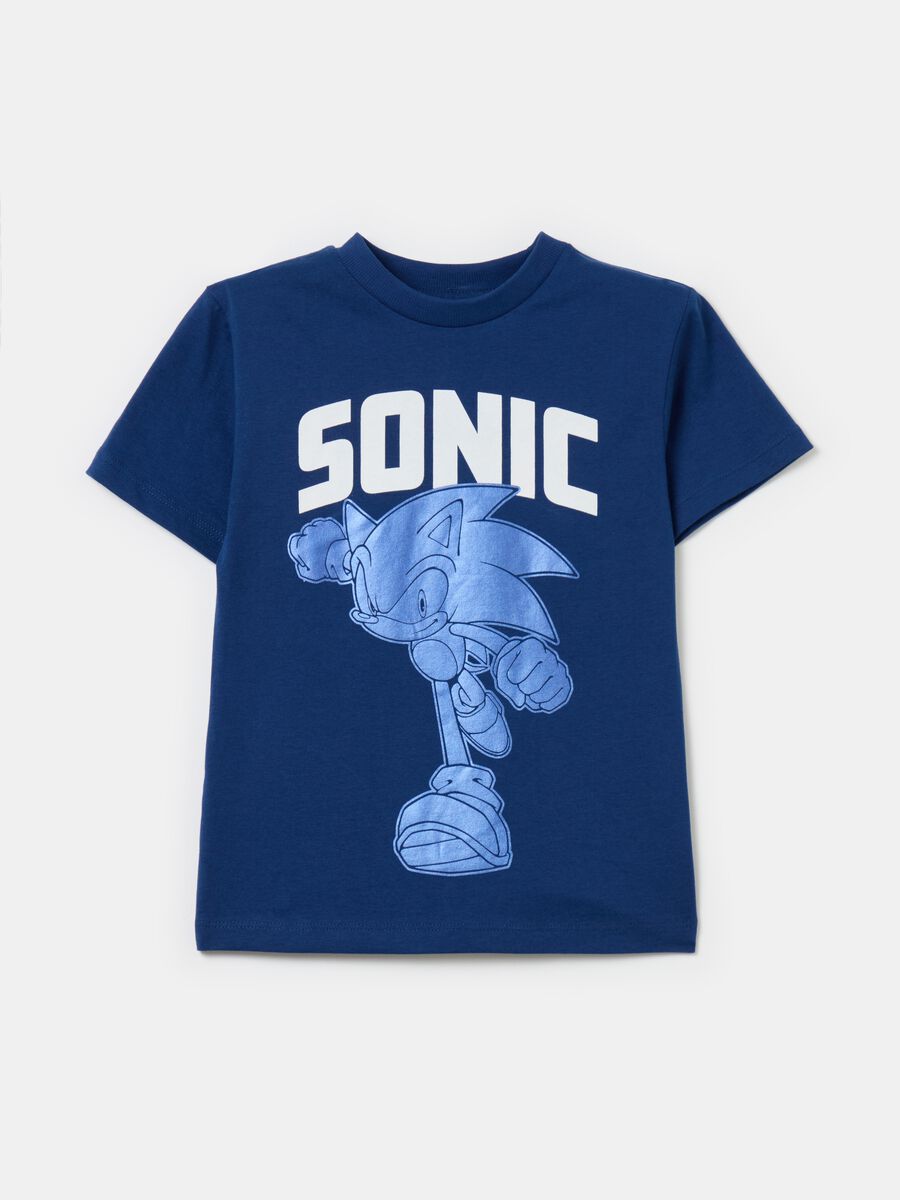 Cotton T-shirt with Sonic™ print_0