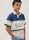 Blaues Kurzarm-Poloshirt aus reiner Baumwolle_2