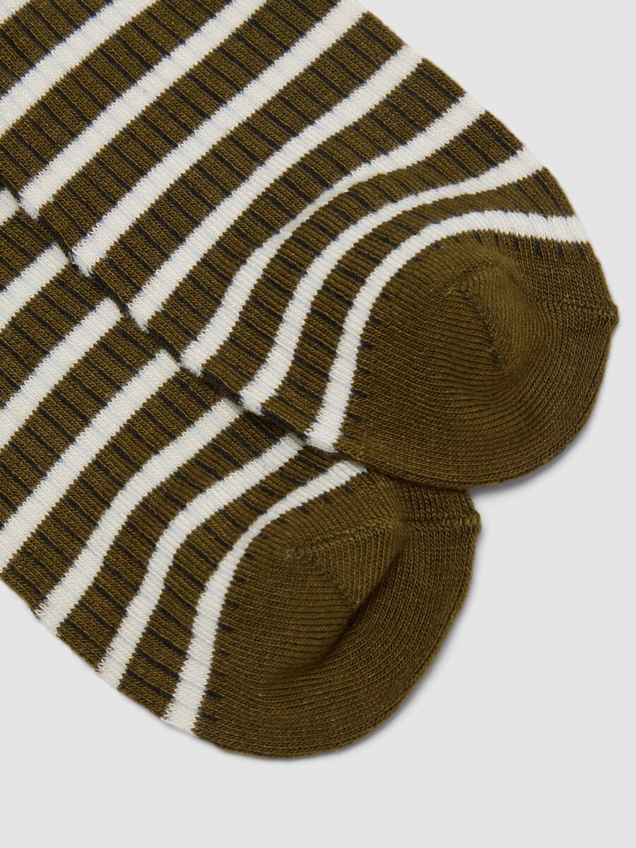Green striped stretch-fabric socks_2
