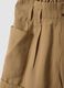 Beige Shorts aus Modal-Mix mit elastischem Paperbag-Bund_2