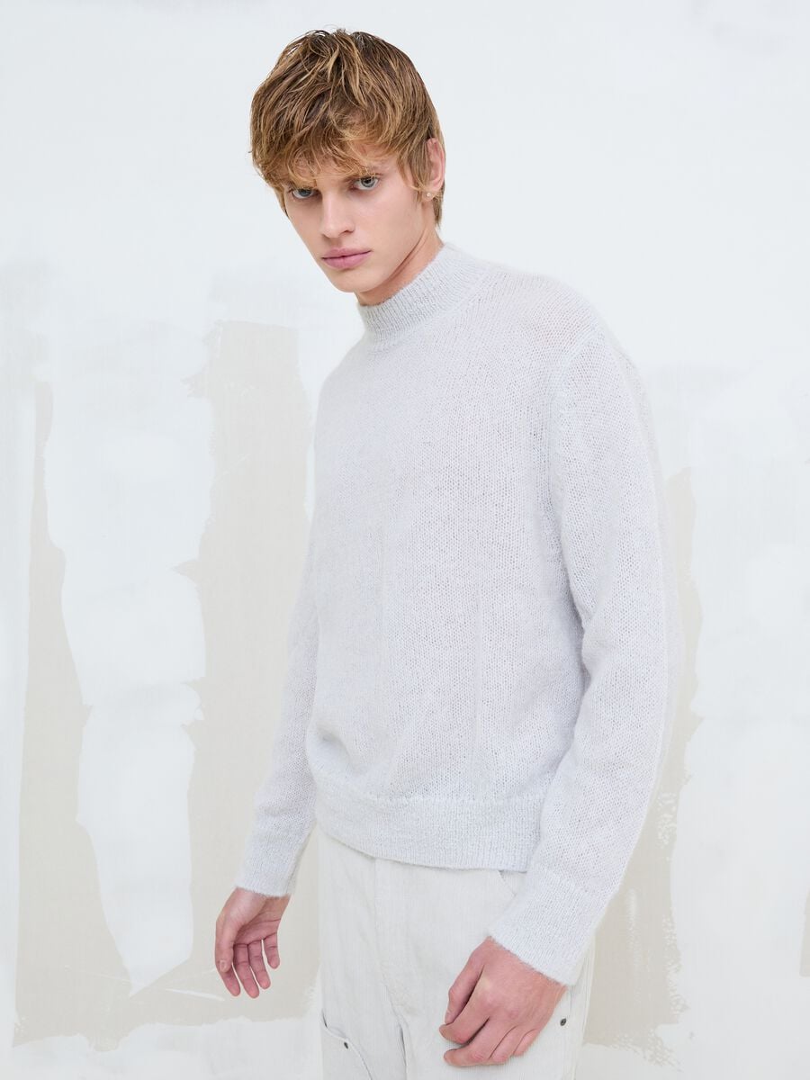 Mohair Crew Neck in Light Beige_0