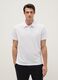 White short-sleeve mixed cotton polo, regular fit_1