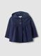 Blaue Kapuzen-Sweatjacke aus reiner Bio-Baumwolle f&uuml;r Baby M&auml;dchen_0