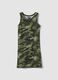 Green sleeveless stretch cotton dress_3