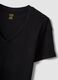 Black 100% cotton V-neck relaxed-fit T-shirt_5