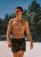Braune Badeshorts mit Allover-Print_0