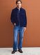 Blue pure cotton corduroy shacket in an oversized fit_1