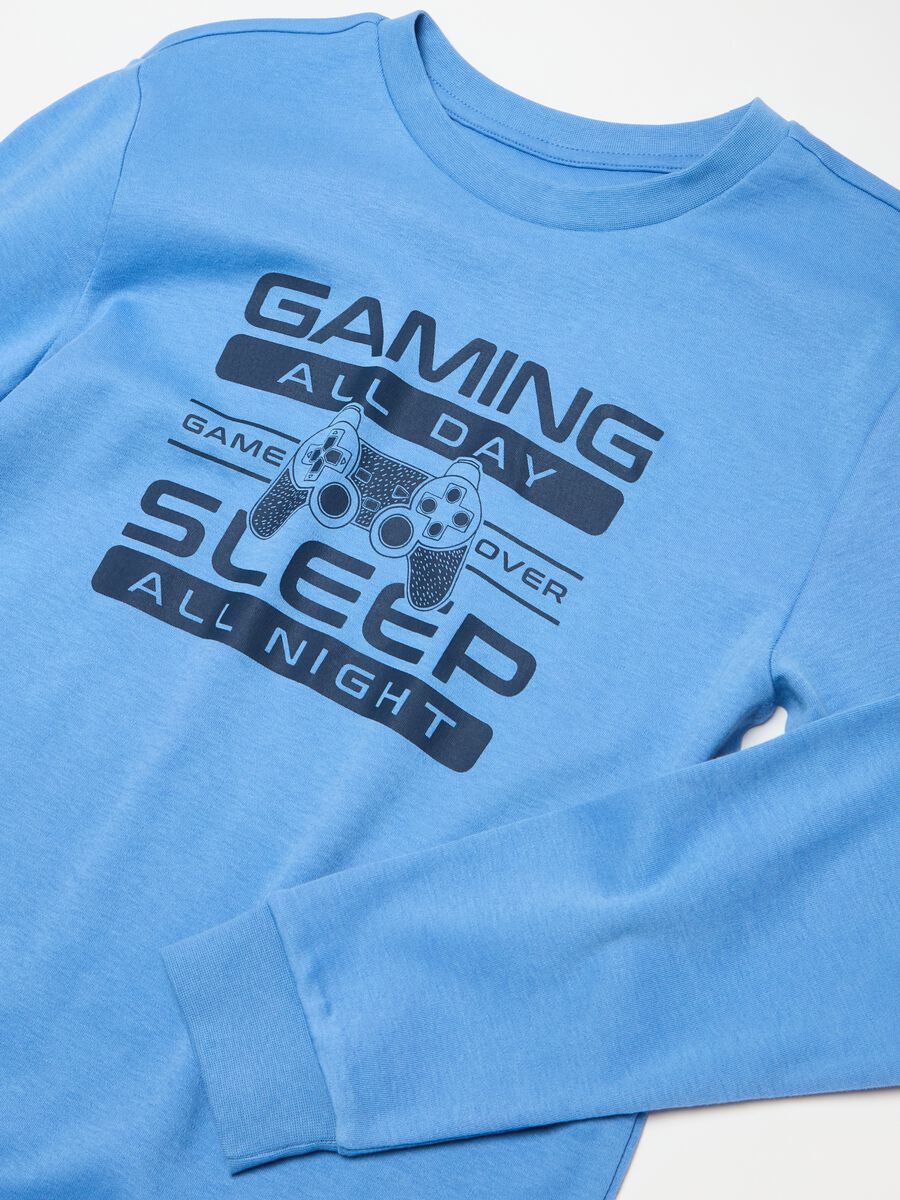 Pijama de algodón con estampado gaming_2
