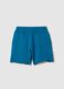 Children's regular fit blue short joggers in pure cotton_0