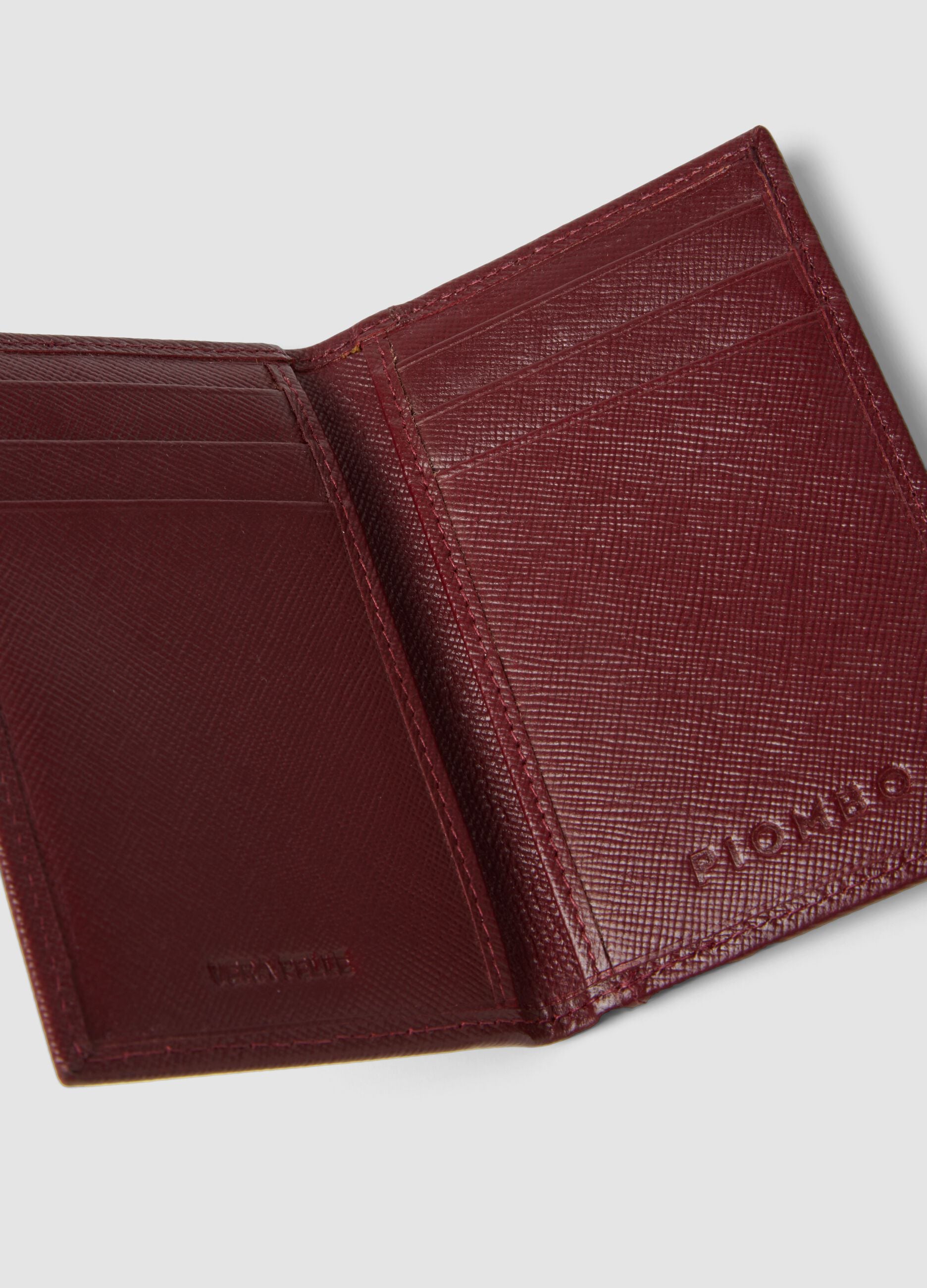 Red genuine leather wallet