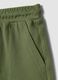 Boys' regular fit green organic cotton shorts_3