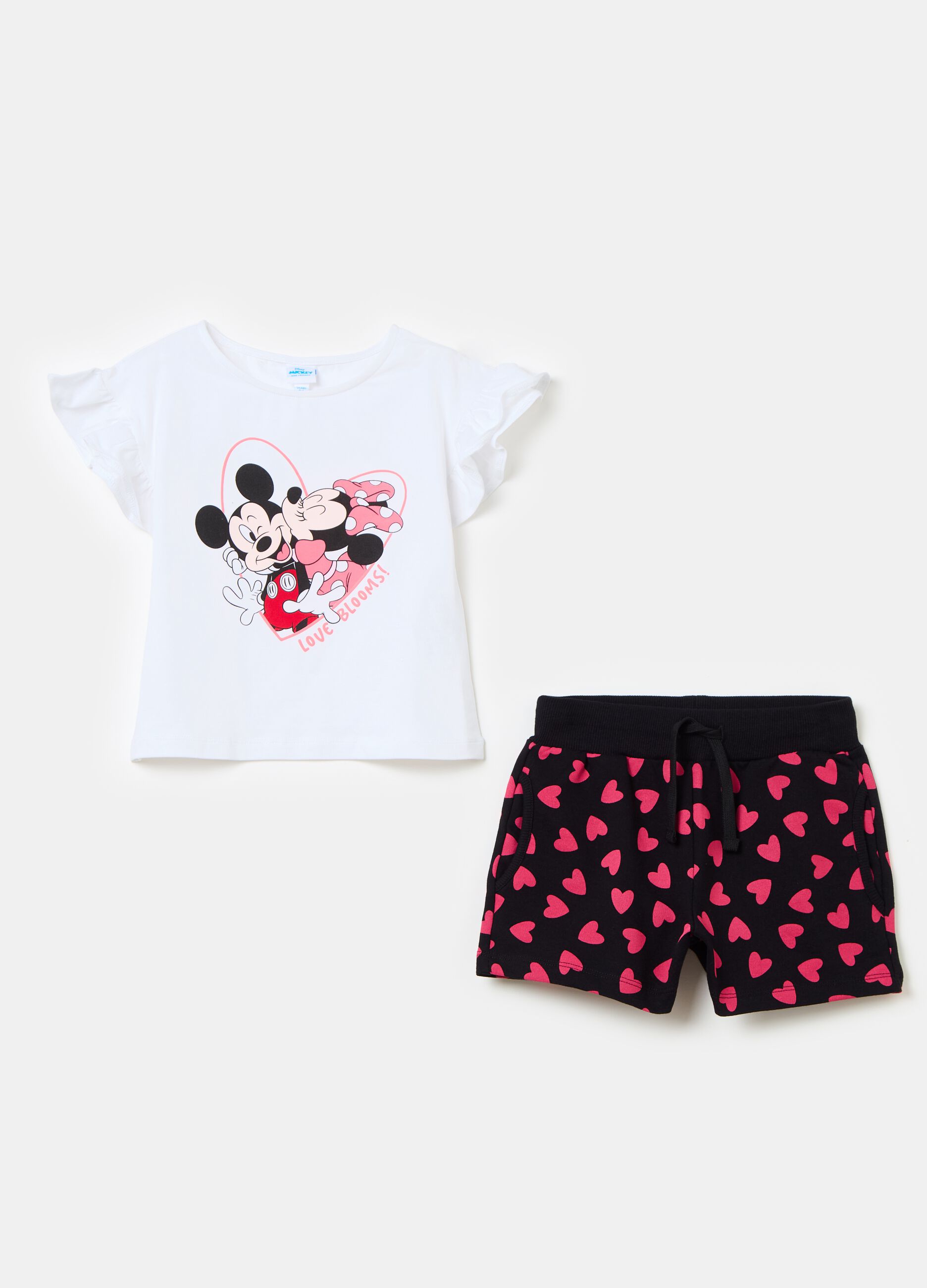 Jogging set with Minnie and Mickey Mouse print