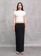 Black Ribbed Long Skirt_0
