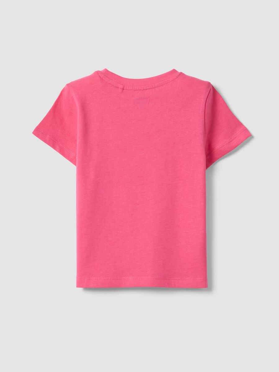 Girls&rsquo; pink pure cotton T-shirt, regular fit_1
