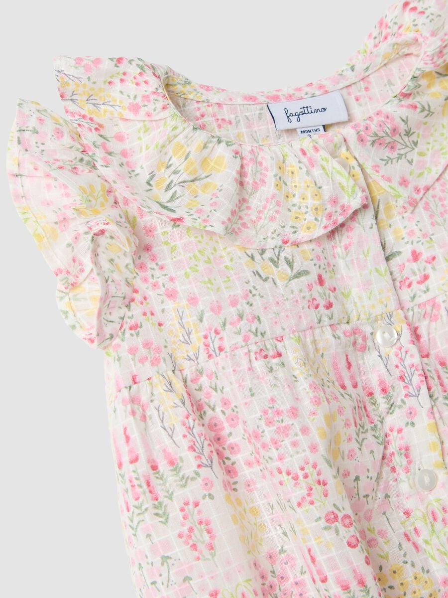 Multicolour pure cotton baby girls&rsquo; romper with floral print_2