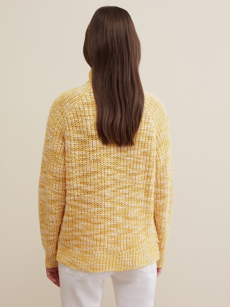 Flat-ribbed pullover with high neck_2