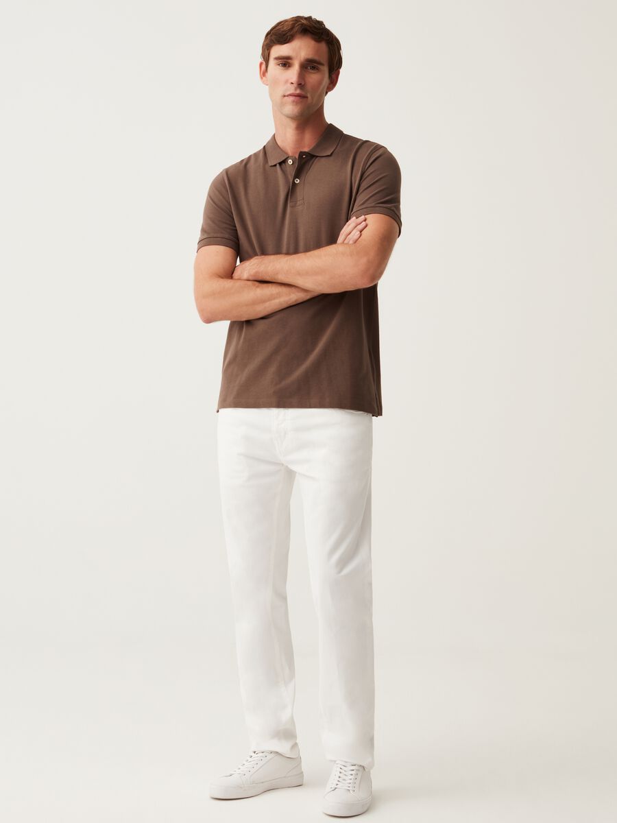 Five-pocket trousers in stretch twill_0
