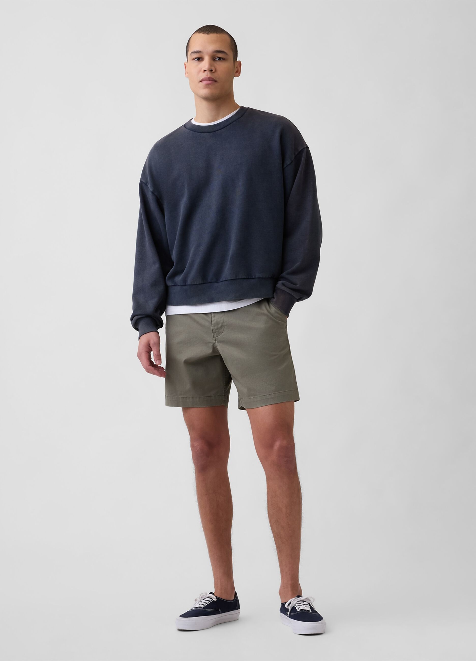 Stretch cotton shorts
