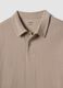 Beige Stretch Cotton Polo Regular Fit_5