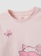 Rosa T-Shirt aus reiner Bio-Baumwolle mit K&auml;tzchen-Print f&uuml;r M&auml;dchen_2
