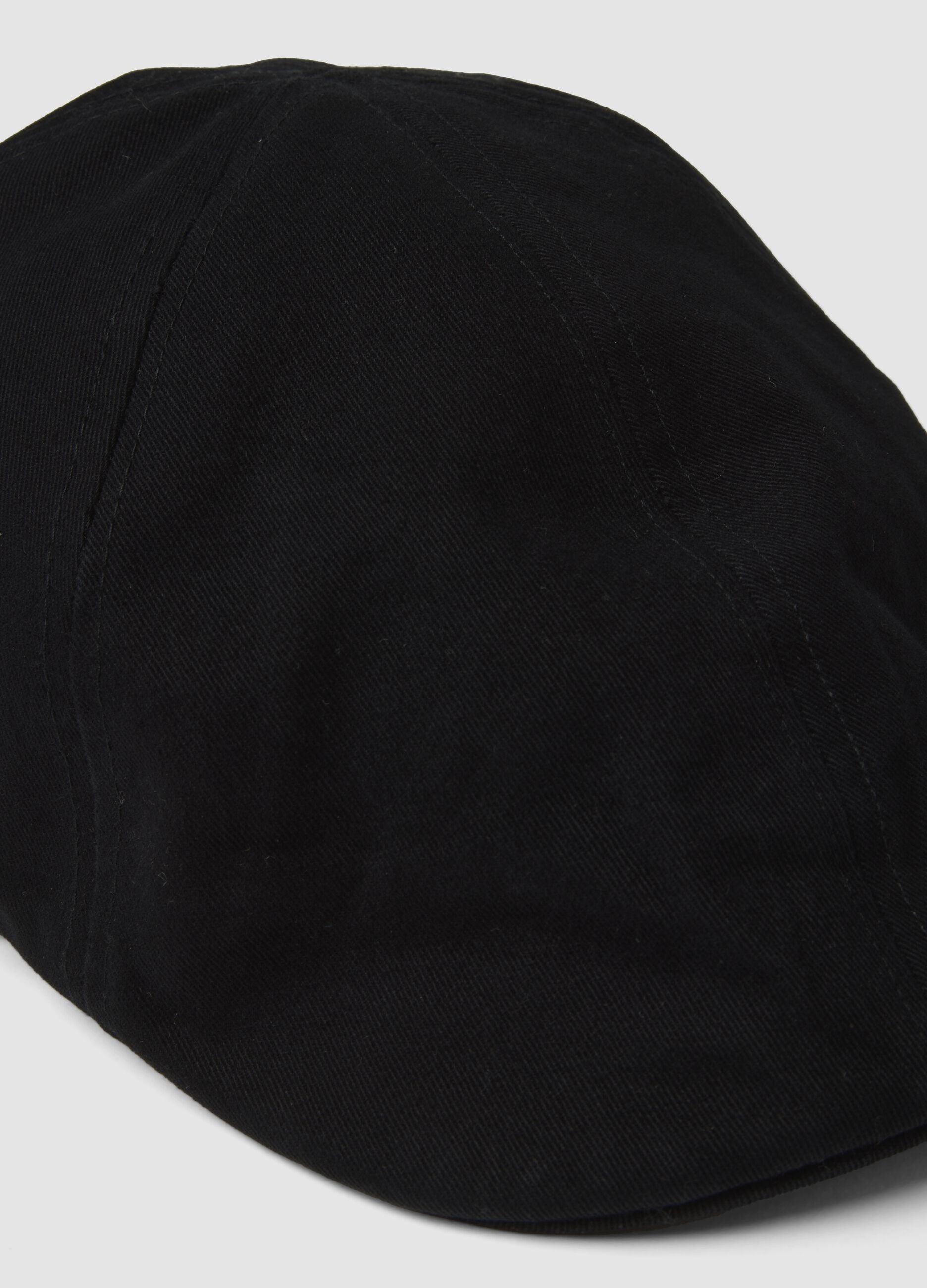 Black pure cotton flat cap