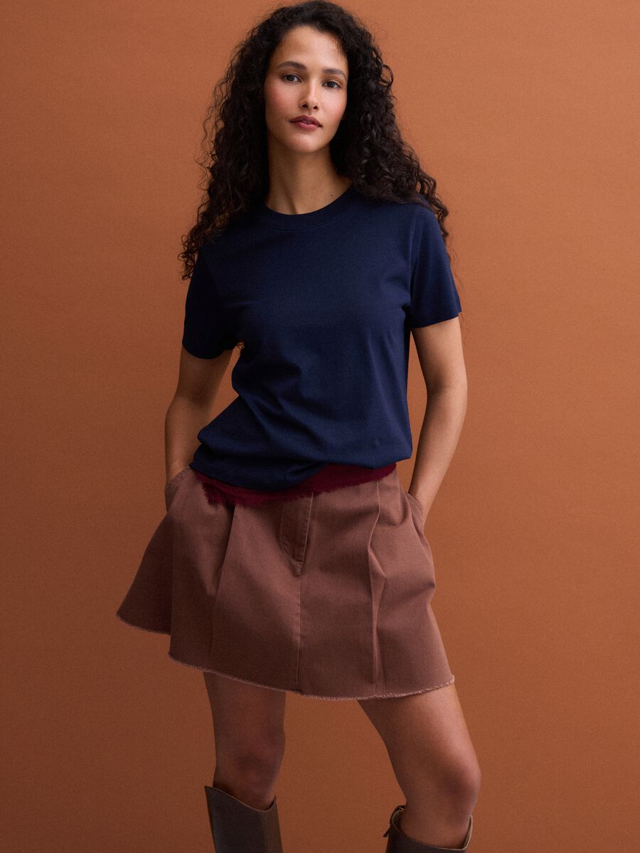 Blue Supima cotton short-sleeve regular-fit T-shirt_0