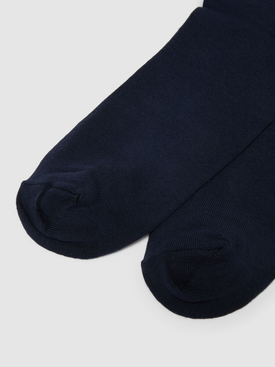 Two-pack of short blue cotton blend socks, regular fit_2