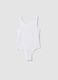 Girls&rsquo; white fitted stretch-cotton bodysuit_1