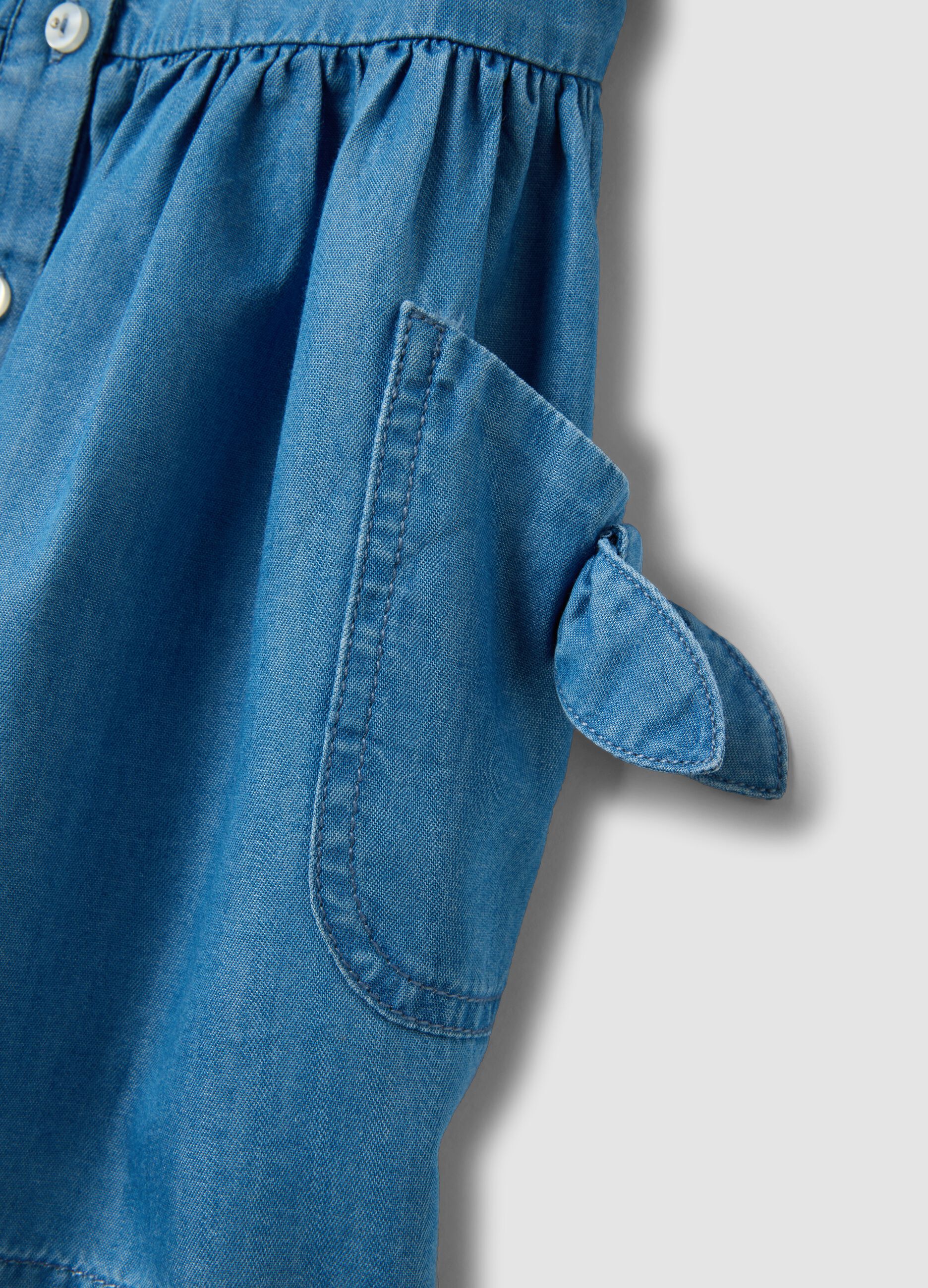 Light blue denim dress in a cotton and lyocell blend