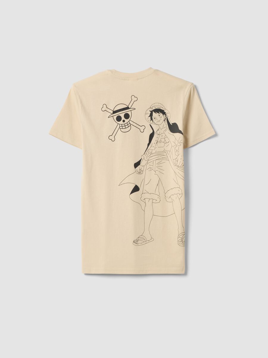 Beige pure cotton short-sleeve T-shirt_1