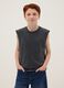 Black pure cotton vest top_1