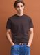 Brown crew-neck T-shirt in pure Supima cotton, regular fit_2
