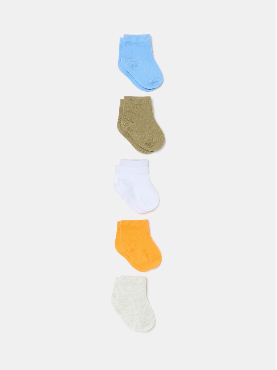 Five-pair pack stretch cotton socks_0
