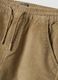 Beige ribbed relaxed-fit joggers in stretch cotton_1