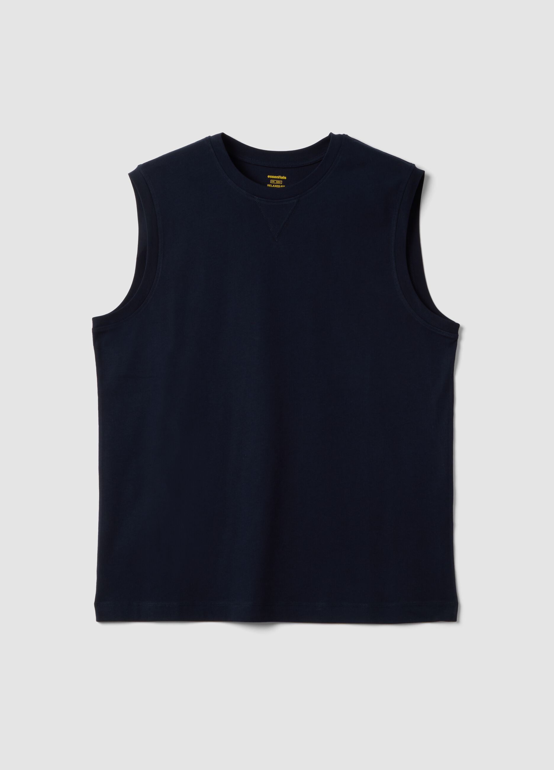 Blue pure cotton vest