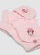 Luvas cor-de-rosa em mistura de viscose com aba convers&iacute;vel e motivo Minnie_1