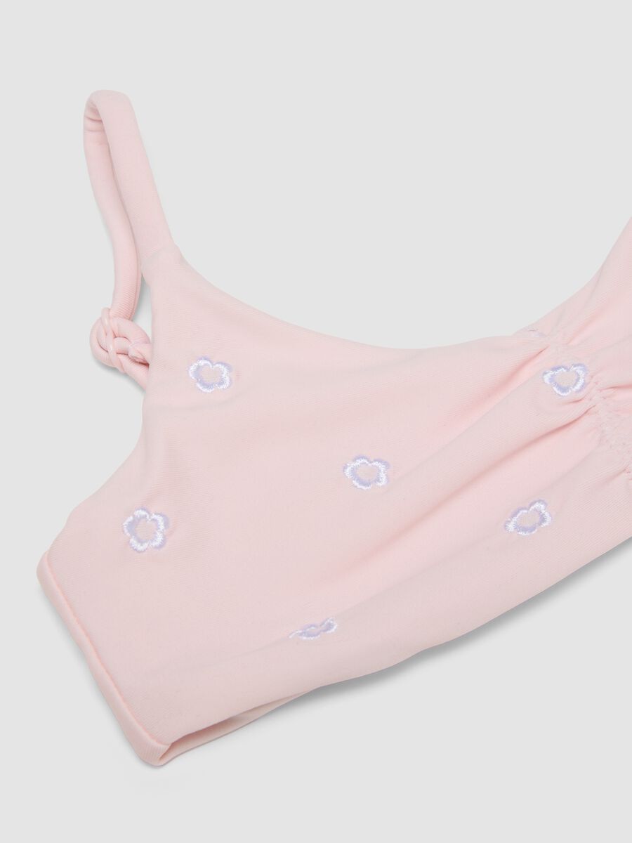 Pink stretch bikini with floral embroidery_2