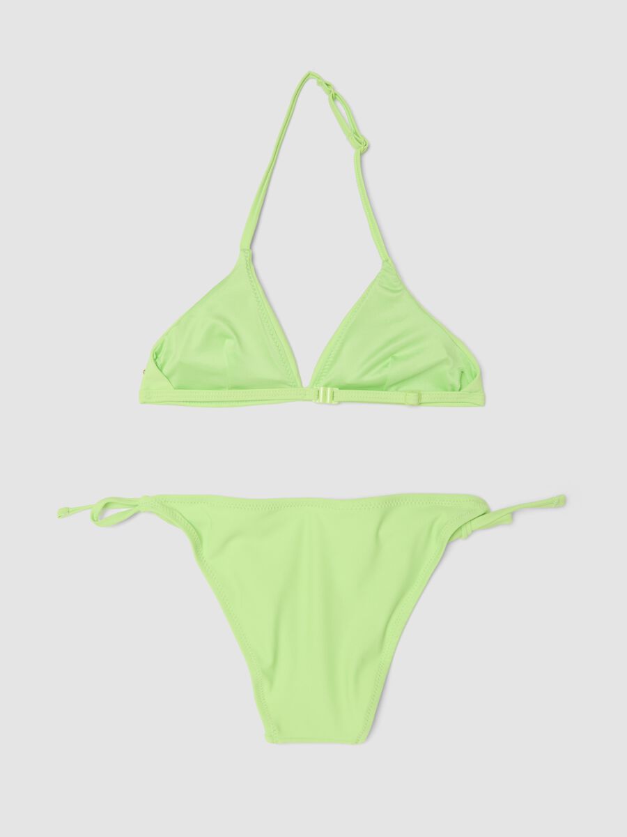 Green triangle bikini in stretch fabric_1