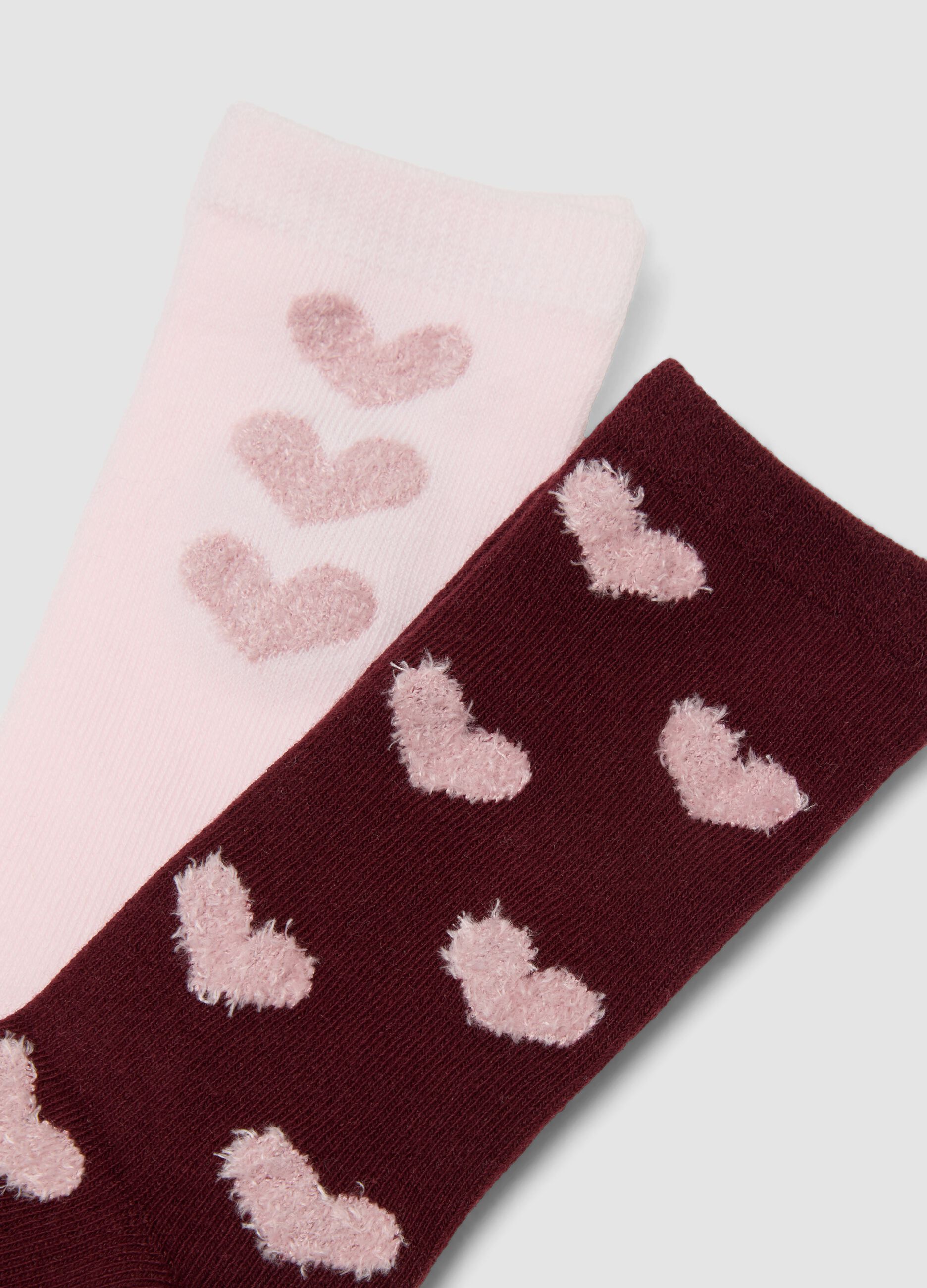 Tripack di calze lunghe rosa in cotone organico elasticizzato