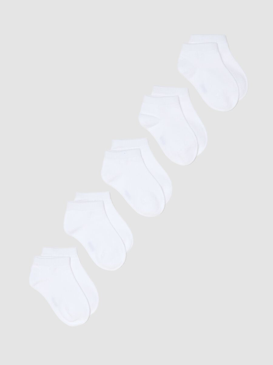 Multipack wei&szlig;e kurze Socken aus Bio-Baumwollmischung f&uuml;r M&auml;dchen_0