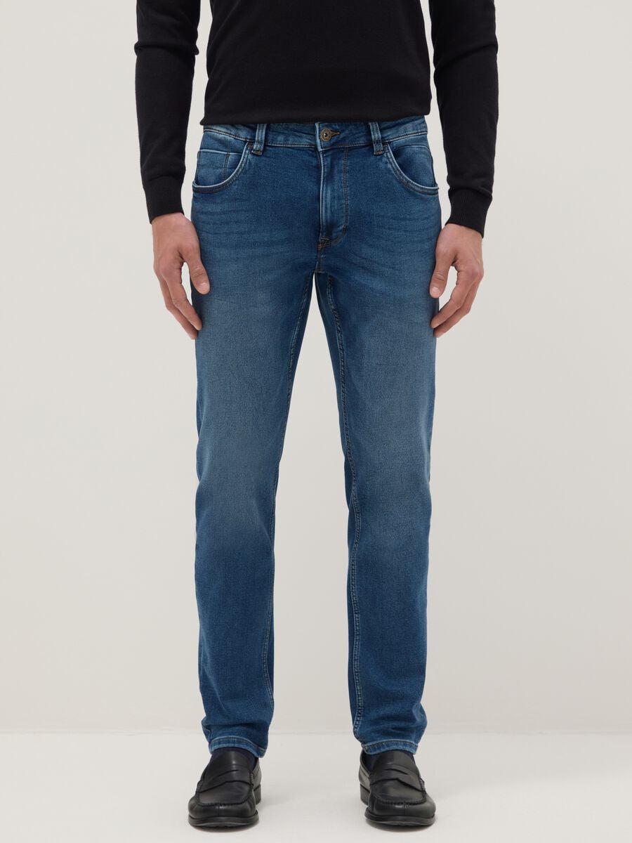 Vaqueros slim fit de denim azul_1