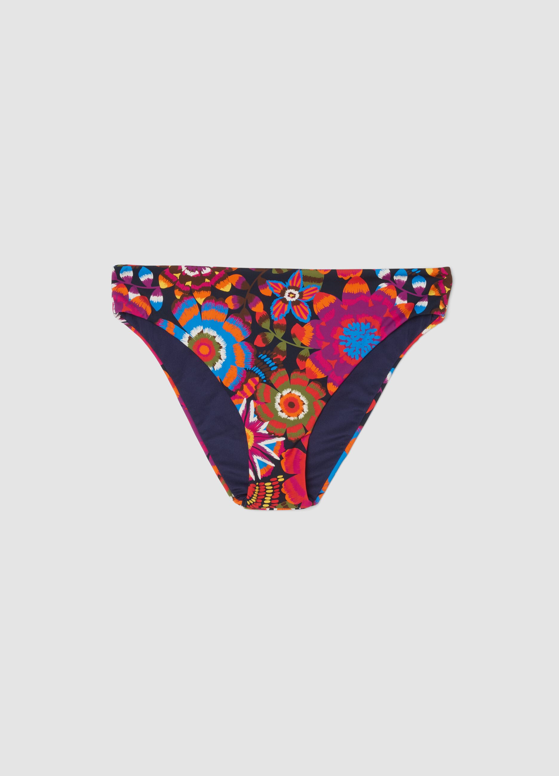 Multicolour stretch bikini bottoms