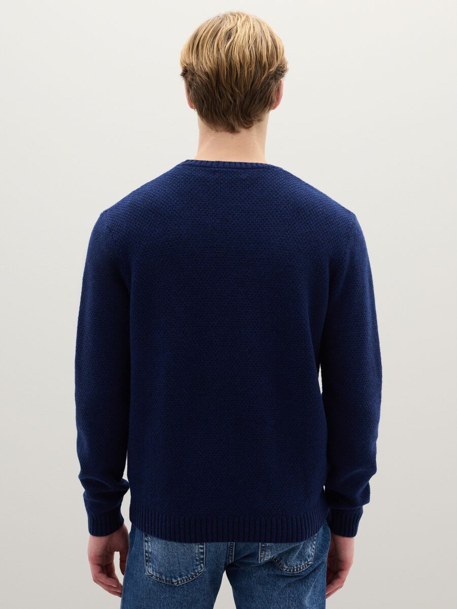 Blue pure wool jumper regular fit_2