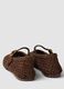 Brown woven leather ballet flats_2