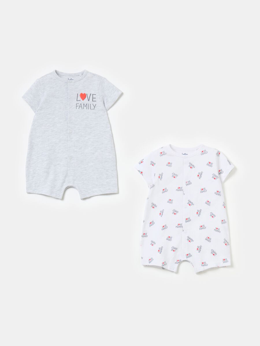 Two-pack romper suits in organic cotton_0