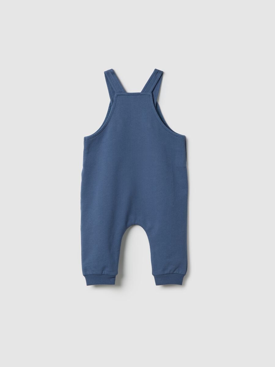 Baby blue pure cotton dungarees regular fit_1